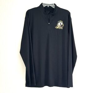 Oregon Ducks Black Quarter-Zip Long-Sleeved Shirt